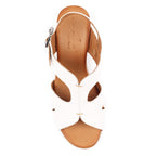 Joanna White Leather Sandal