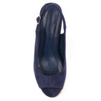 Pia Navy Wedge Shoe