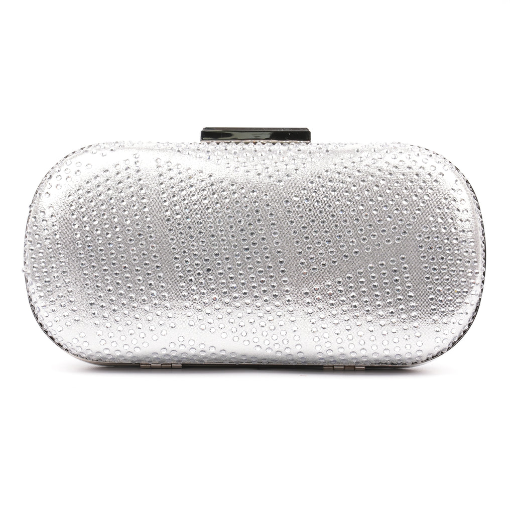 Francie SIlver Gemstone Clutch Bag