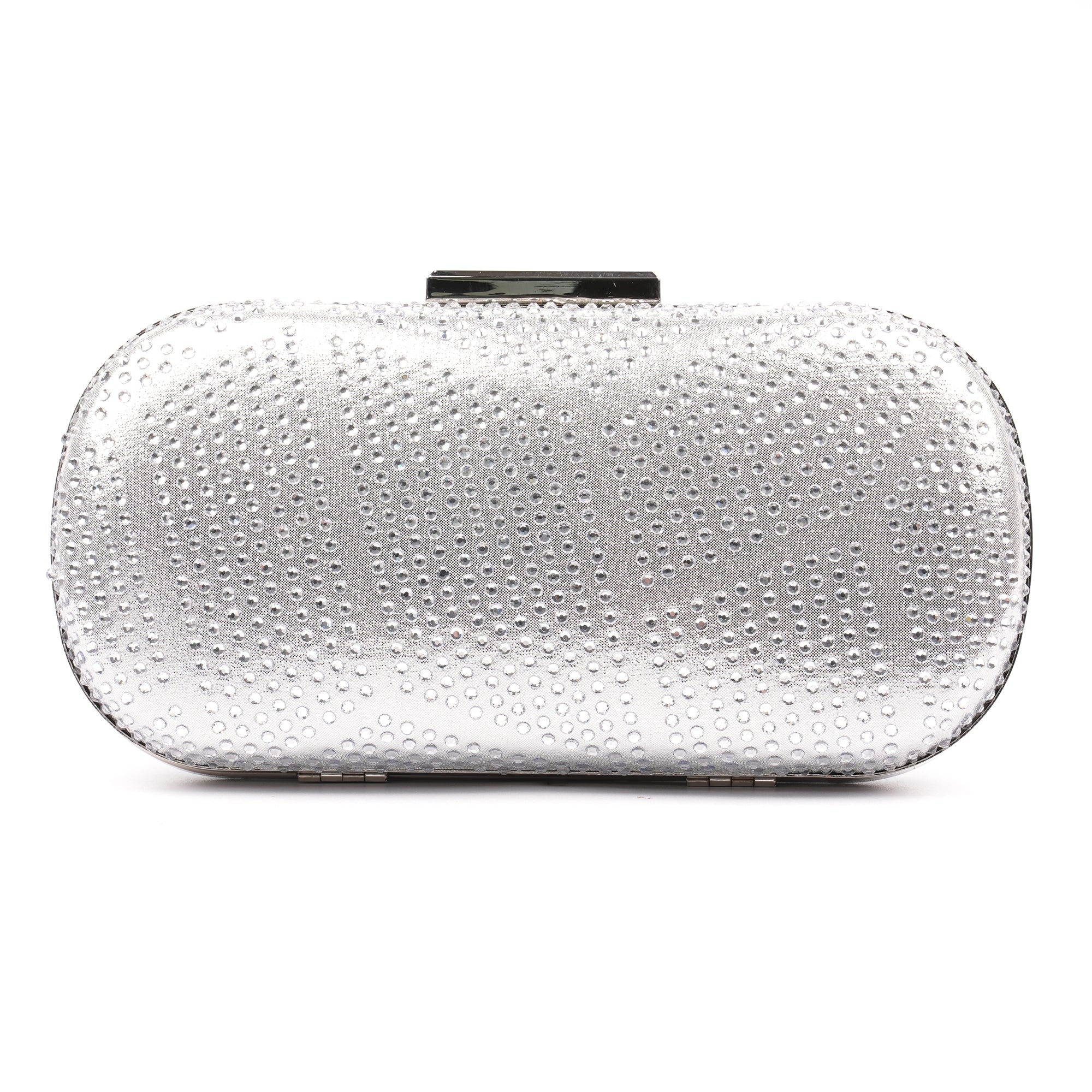 Francie SIlver Gemstone Clutch Bag