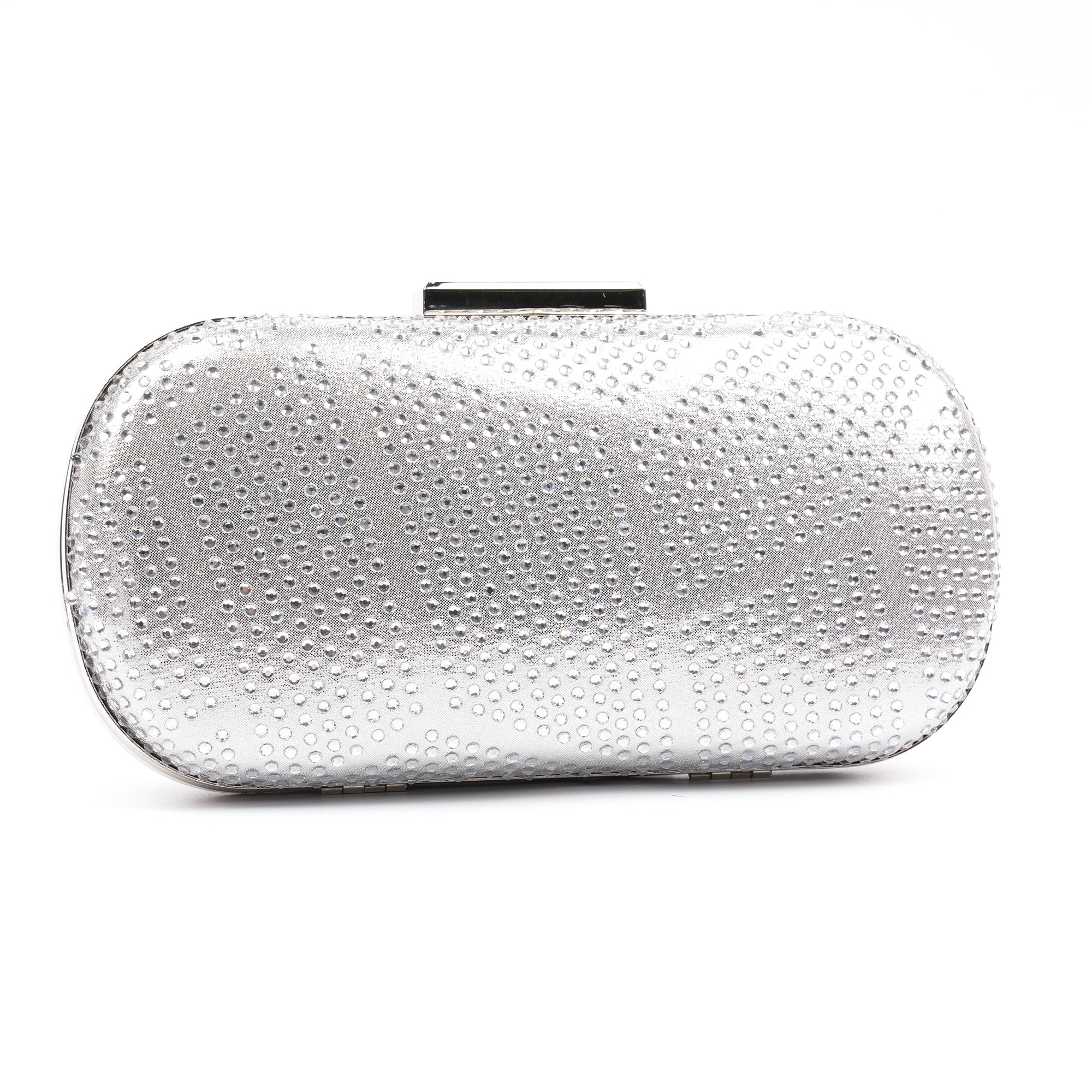 Francie SIlver Gemstone Clutch Bag