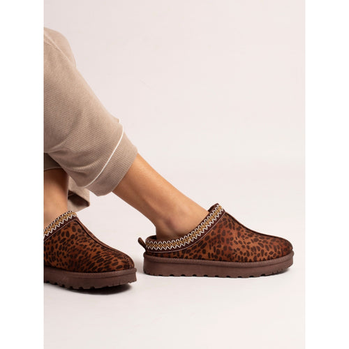 Selena Brown Ocelot Slipper