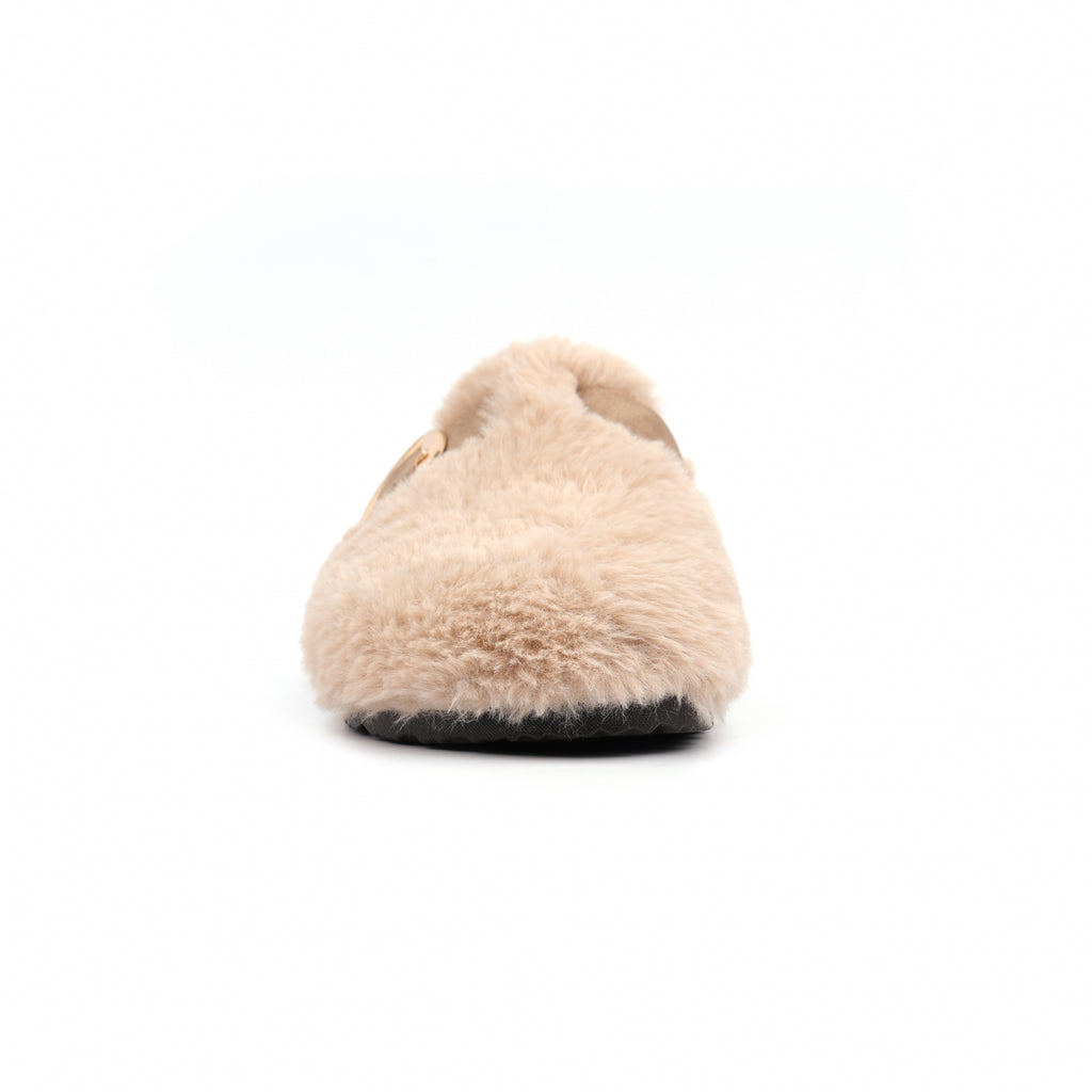 Rhianna Beige Mule Slipper