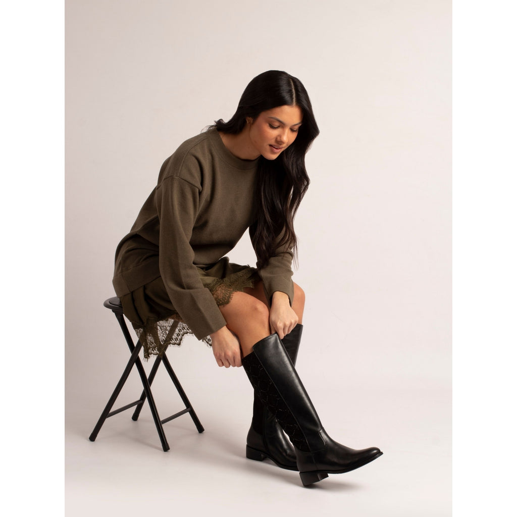 Yuma Black Long Boot