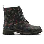 Amarillis Navy Floral Ankle Boot