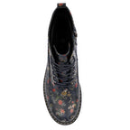 Amarillis Navy Floral Ankle Boot