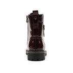 Allison Burgundy Patent Ankle Boot