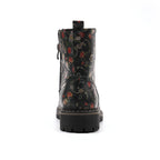 Amarillis Black Floral Ankle Boot