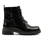 Allison Black Patent Ankle Boot
