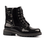Allison Black Patent Ankle Boot