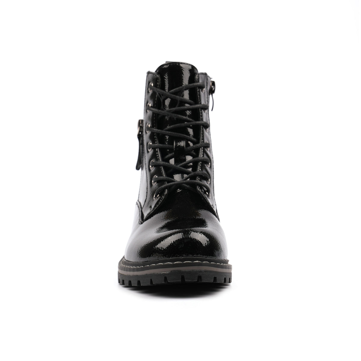 Allison Black Patent Ankle Boot