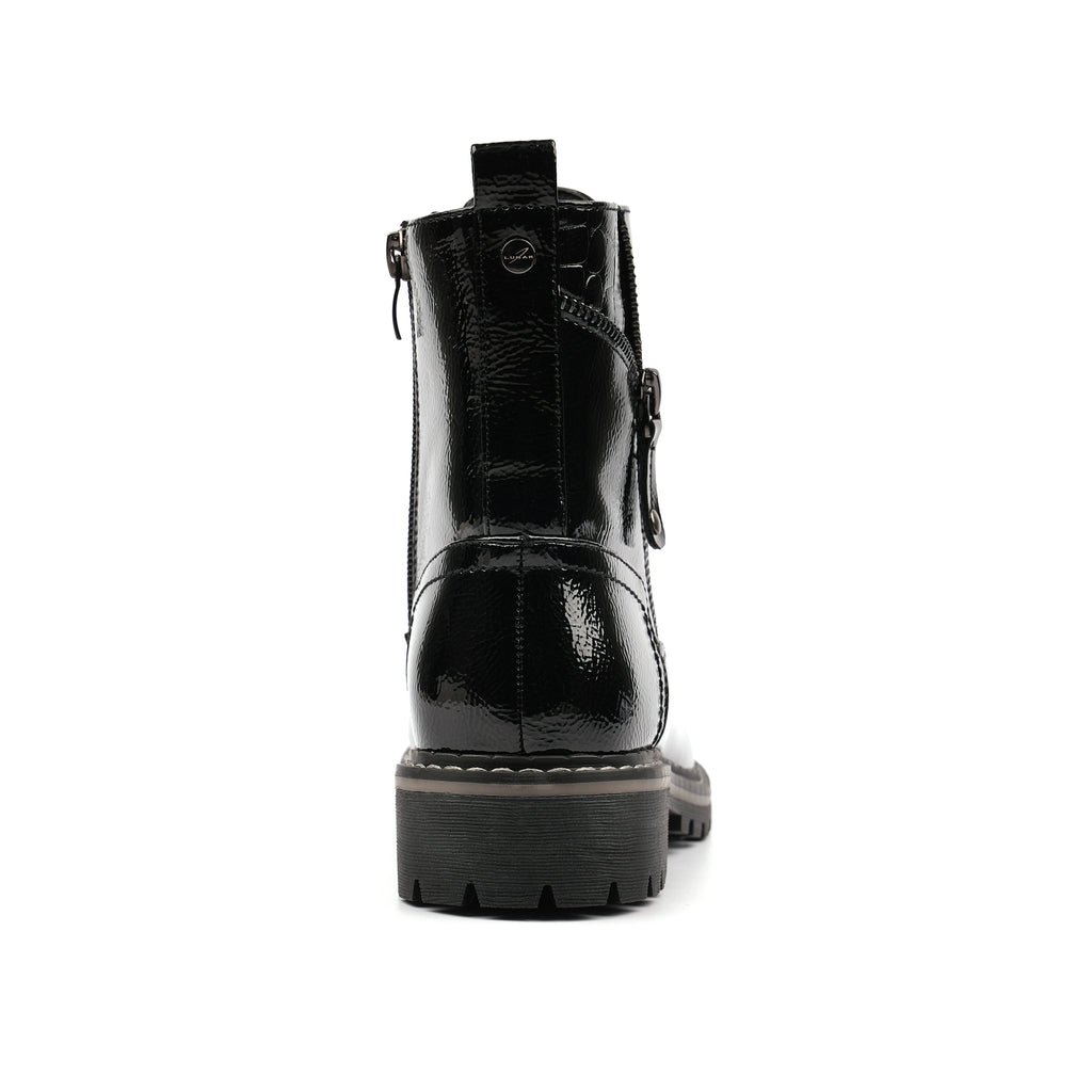 Allison Black Patent Ankle Boot