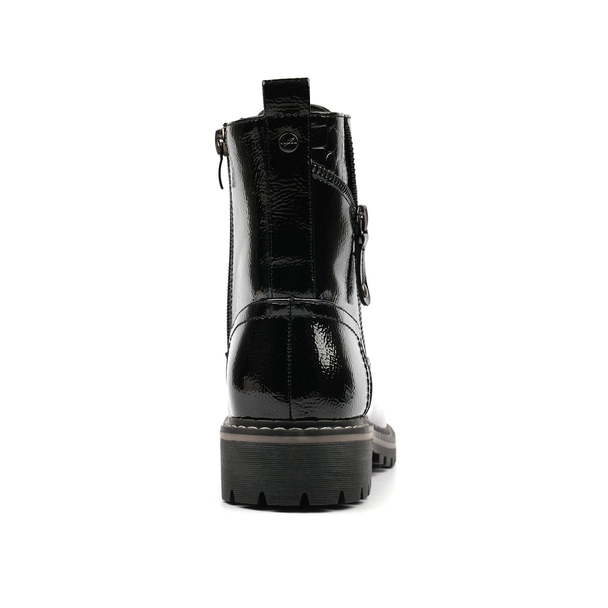 Allison Black Patent Ankle Boot