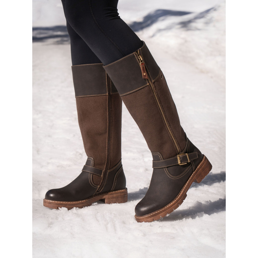 Joy Brown Waterproof Expanding Calf Long Boot