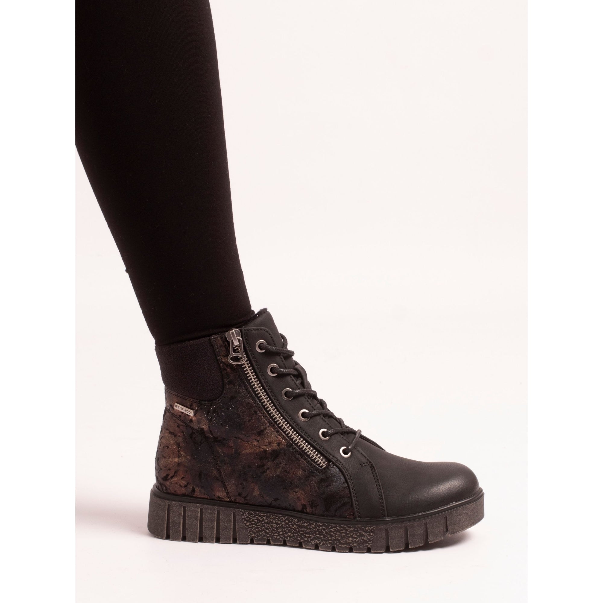 Kelly Black Waterproof Ankle Boot