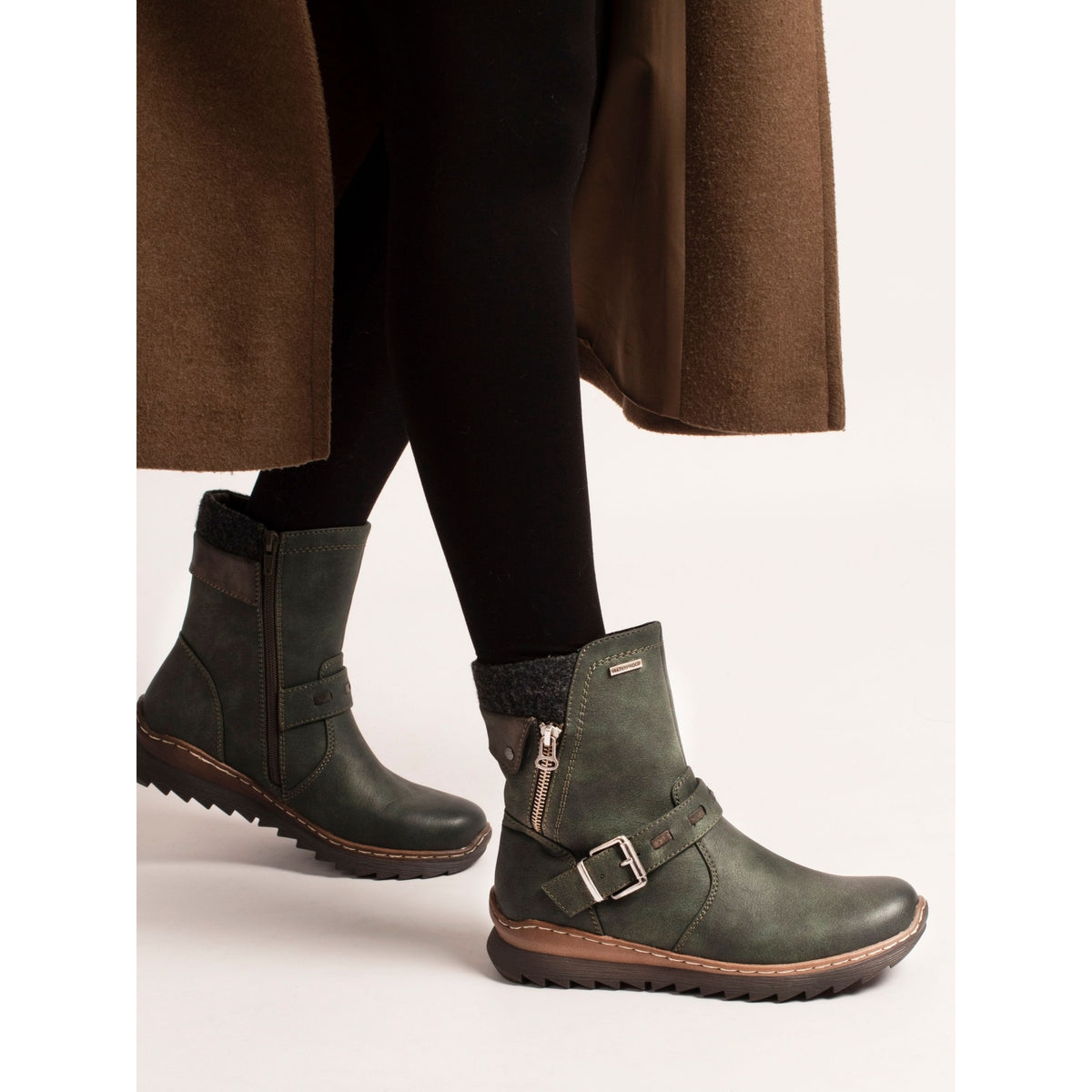 Haley Green Waterproof Ankle Boot