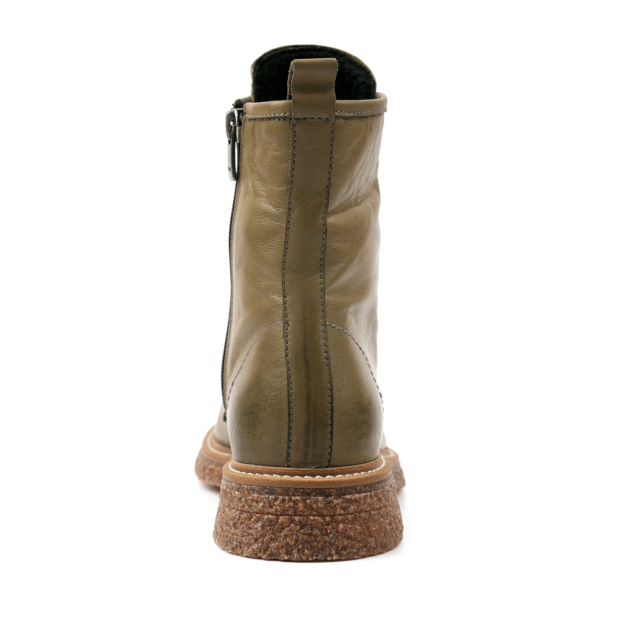 Venus Green Leather Ankle Boot