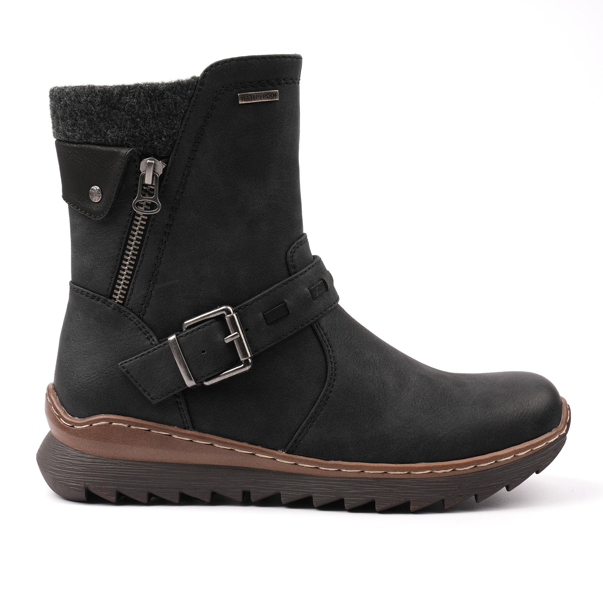 Haley Black Waterproof Ankle Boot