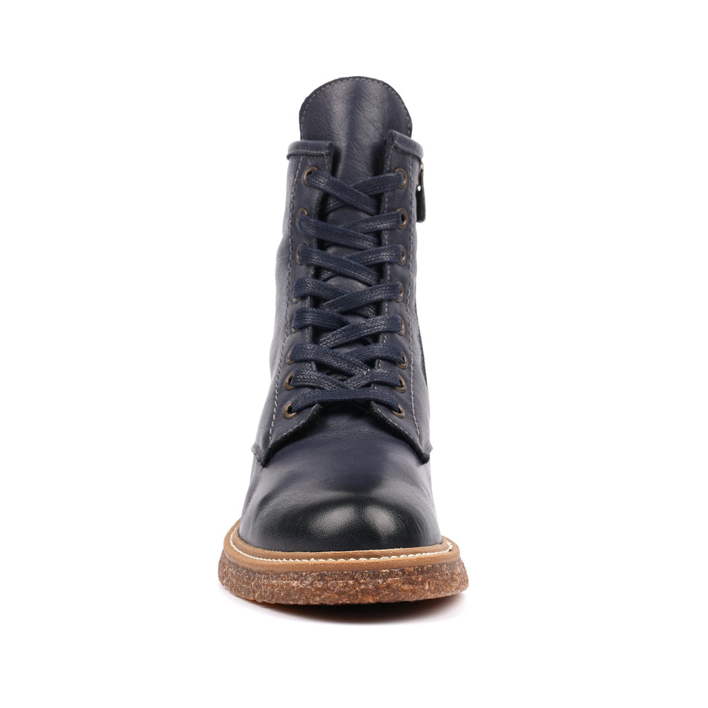 Venus Blue Leather Ankle Boot