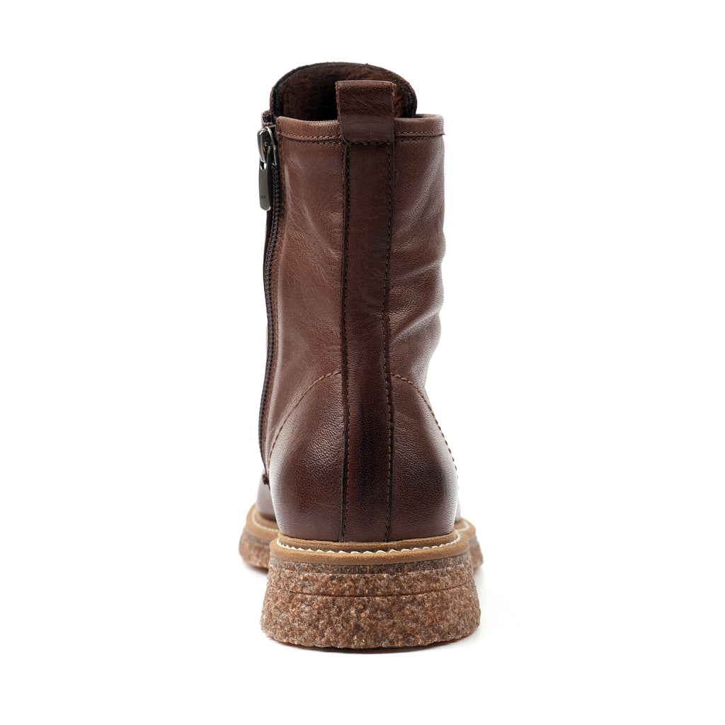 Venus Brown Leather Ankle Boot