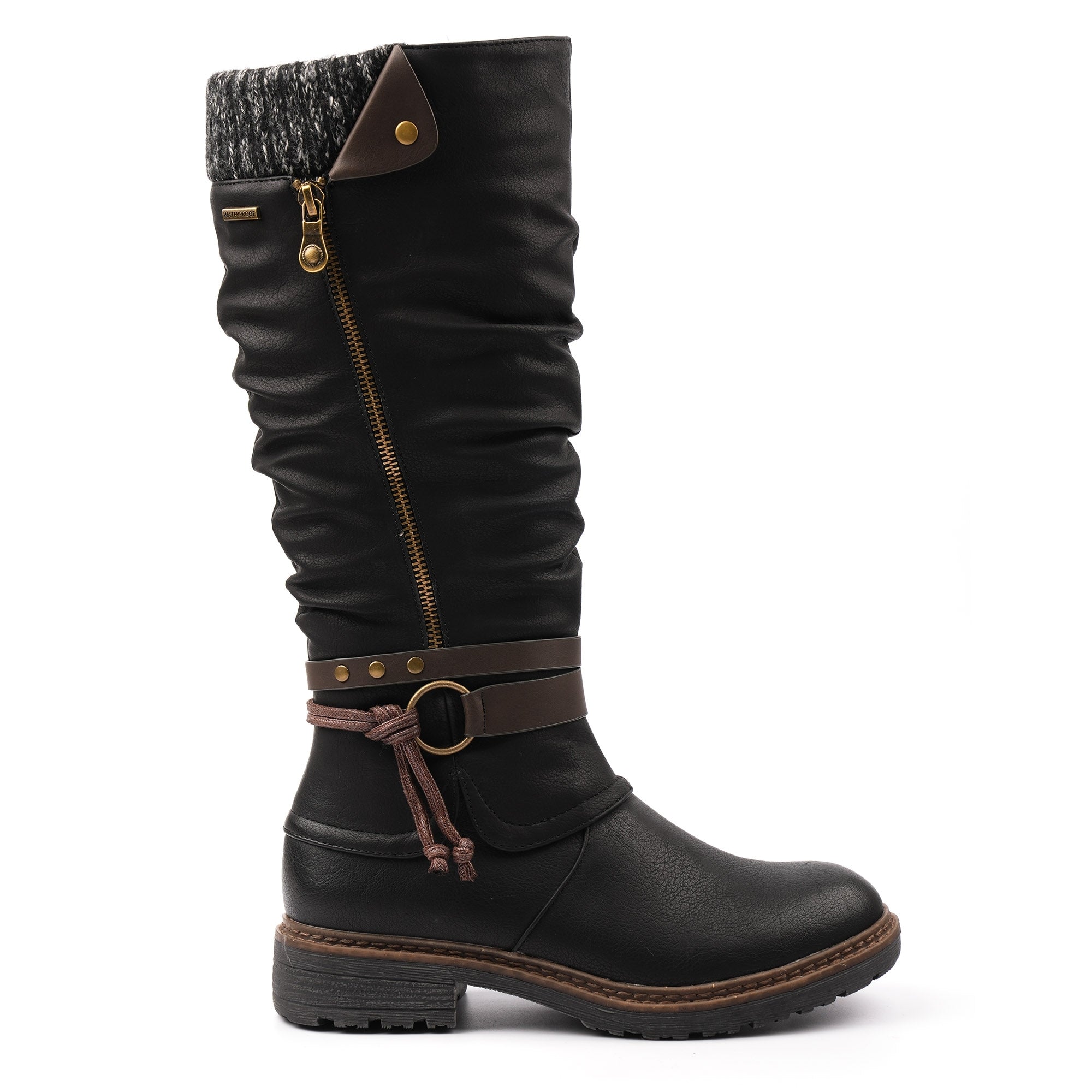 Melinda Black Waterproof Long Boot