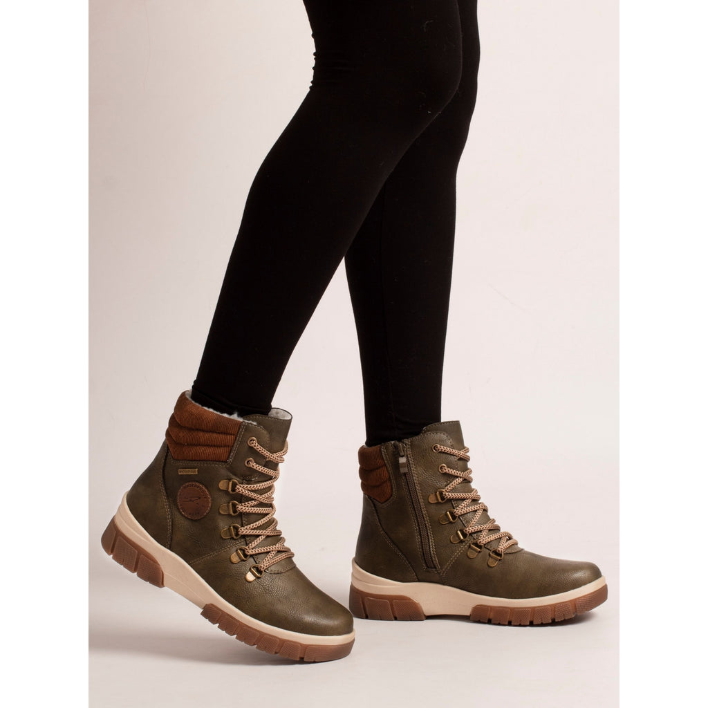Melanie Khaki Wateproof Ankle Boot