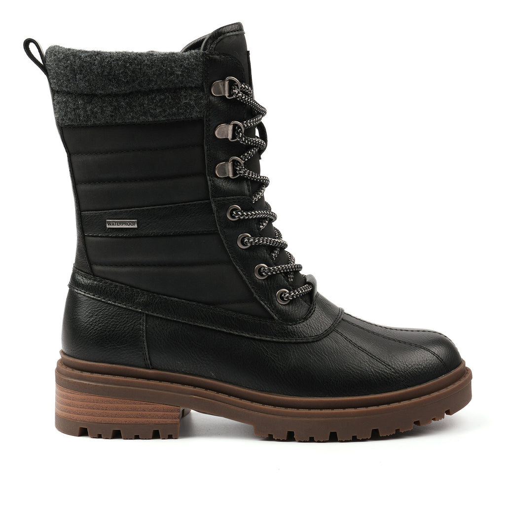 Marla Black Ice Grip Waterproof Mid Boot