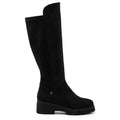 Gayle Black Long Stretch Upper Boot