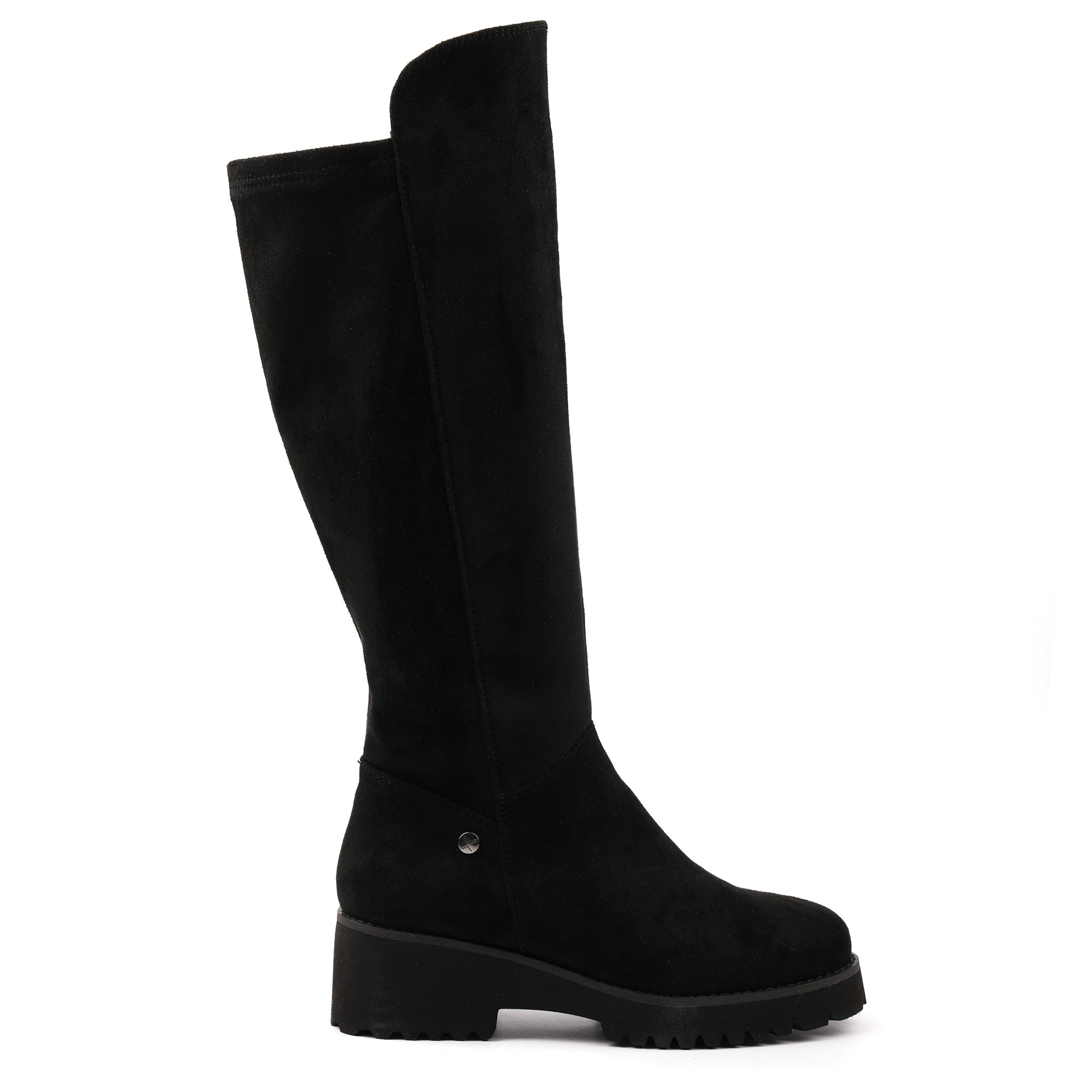 Gayle Black Long Stretch Upper Boot