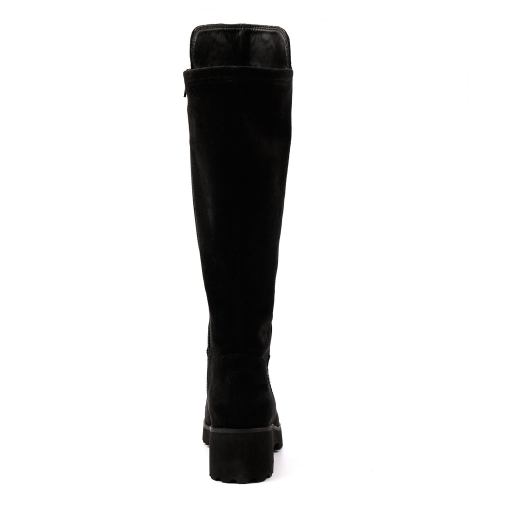 Gayle Black Long Stretch Upper Boot