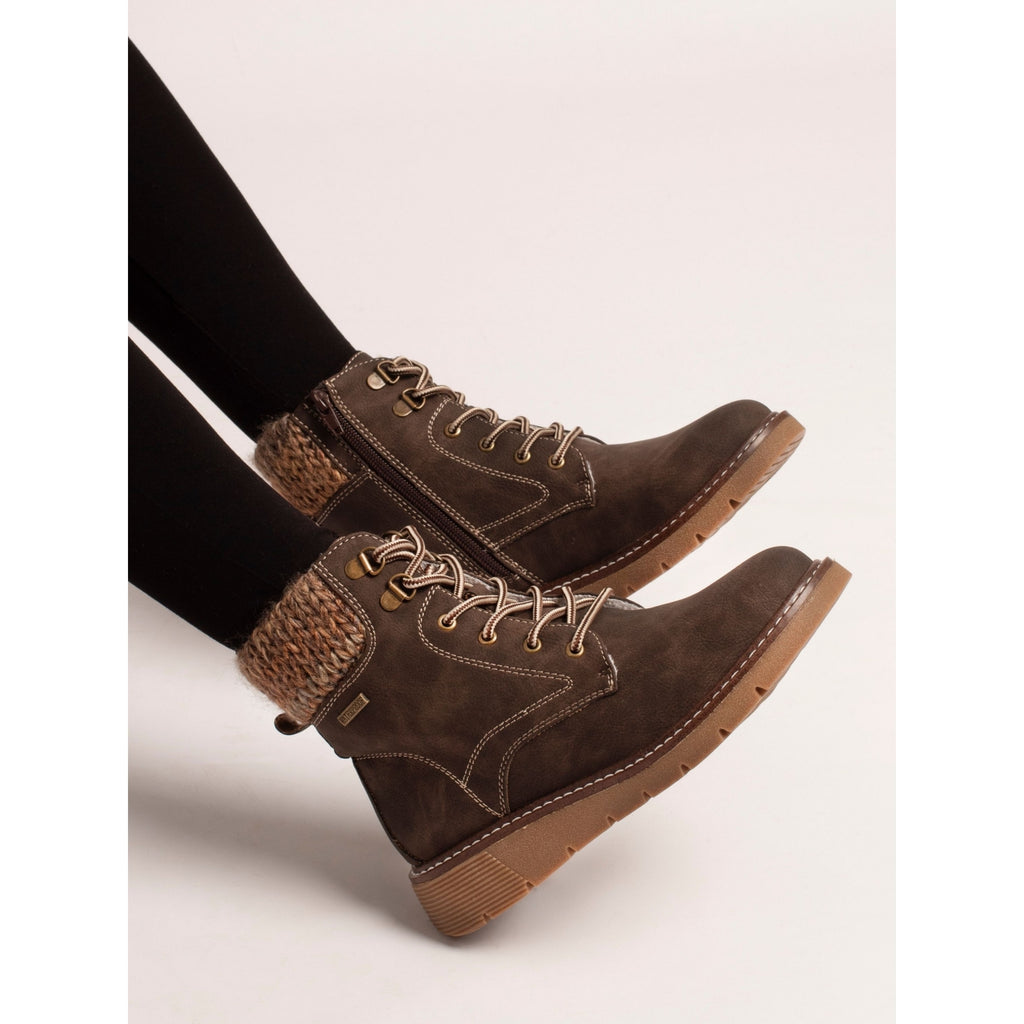 Elba Brown Waterproof Wide Fit Boot