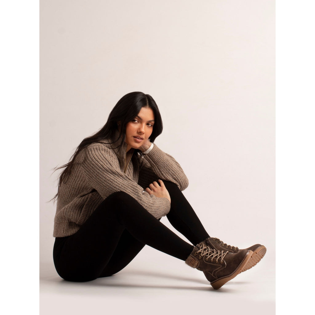 Elba Brown Waterproof Wide Fit Boot