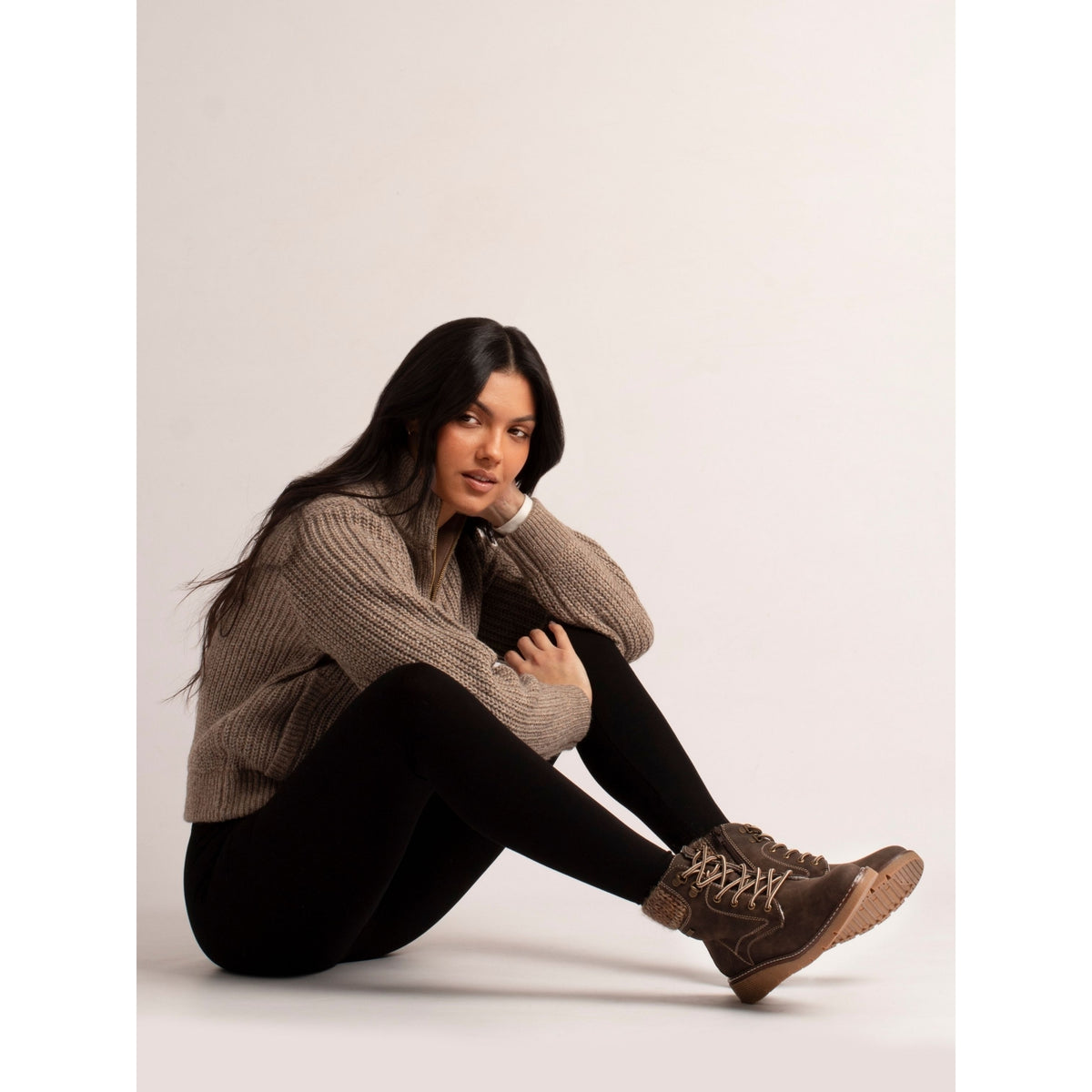 Elba Brown Waterproof Wide Fit Boot