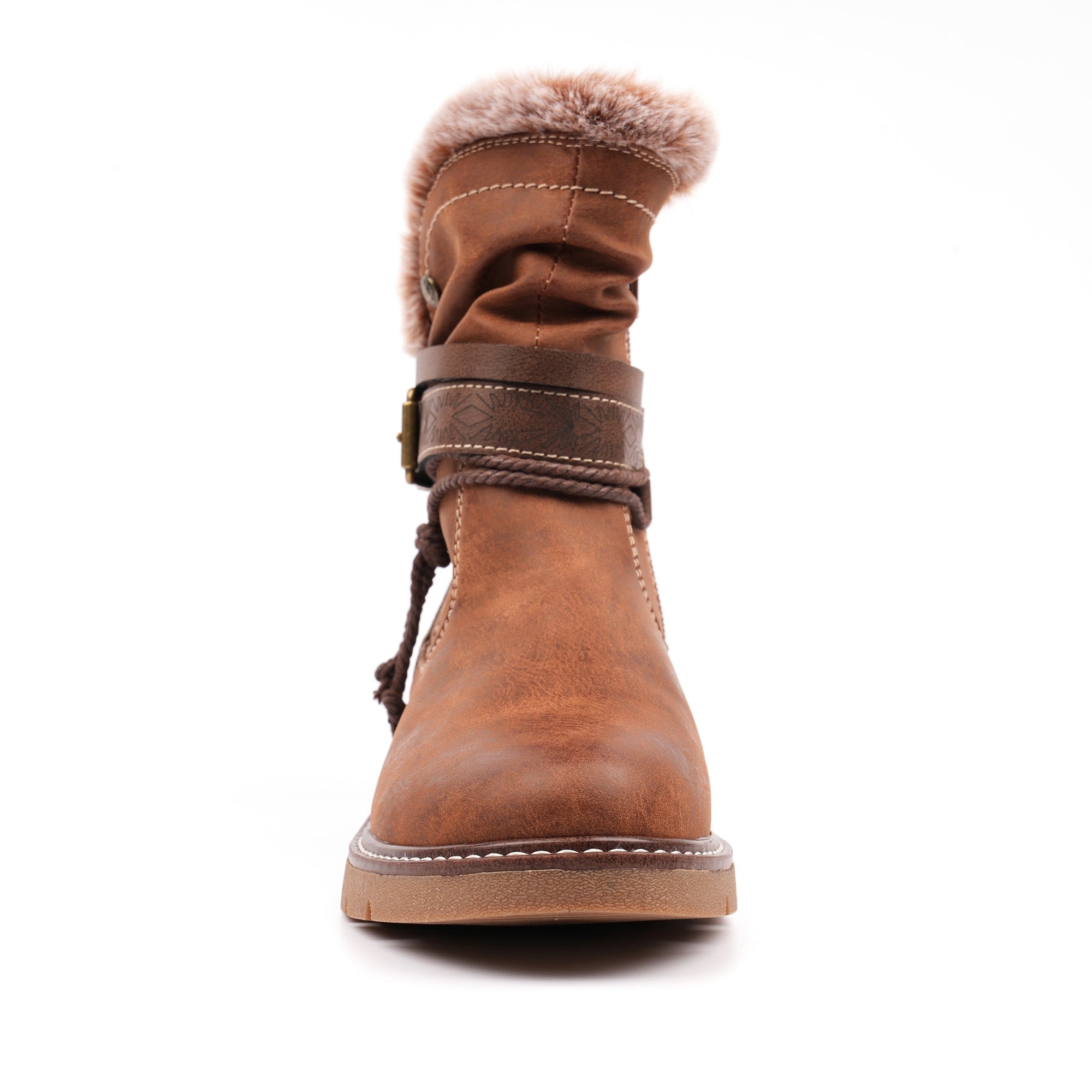 Ellie Tan Waterproof Wide Fit Ankle Boot