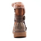 Ellie Tan Waterproof Wide Fit Ankle Boot