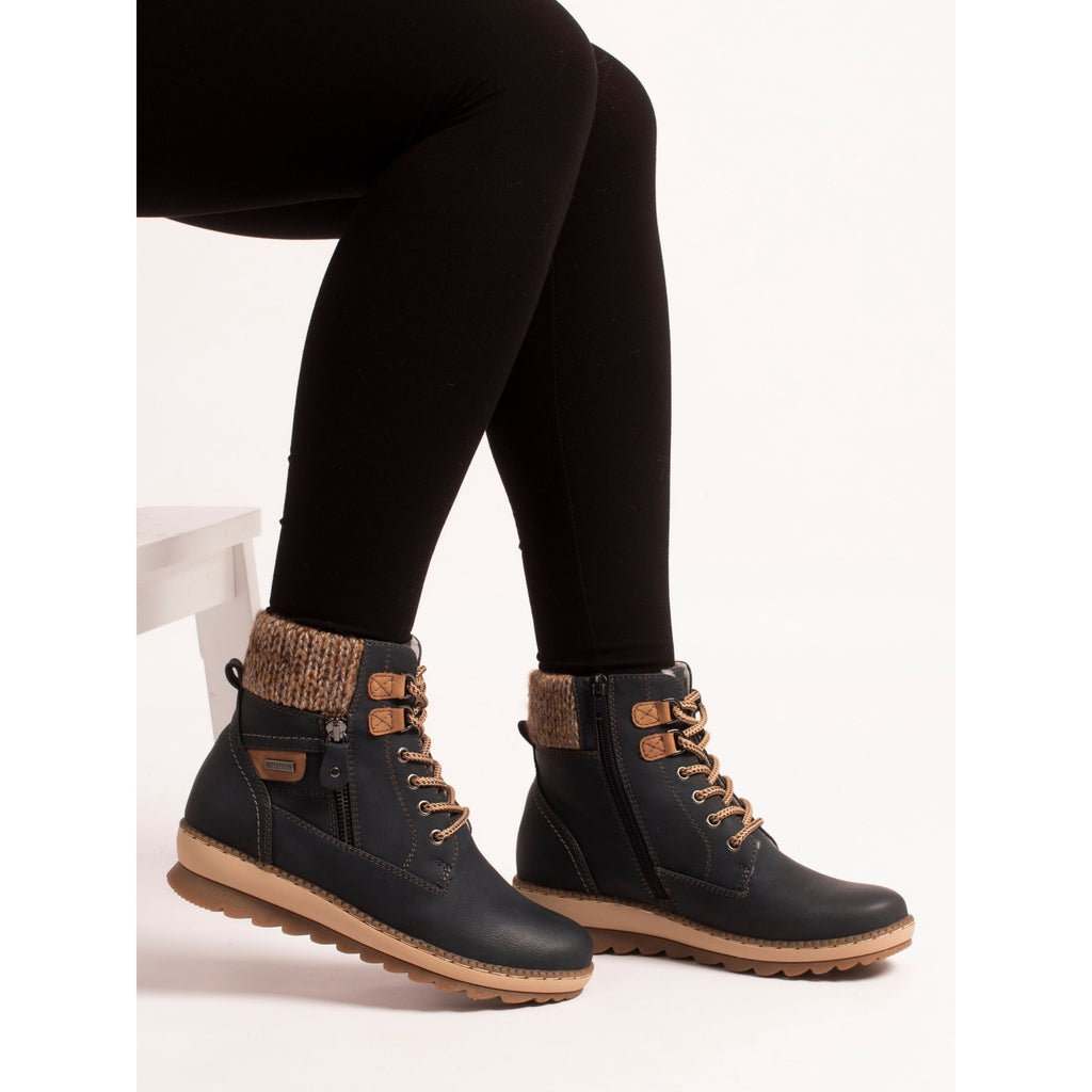Davina Navy Waterproof Boot