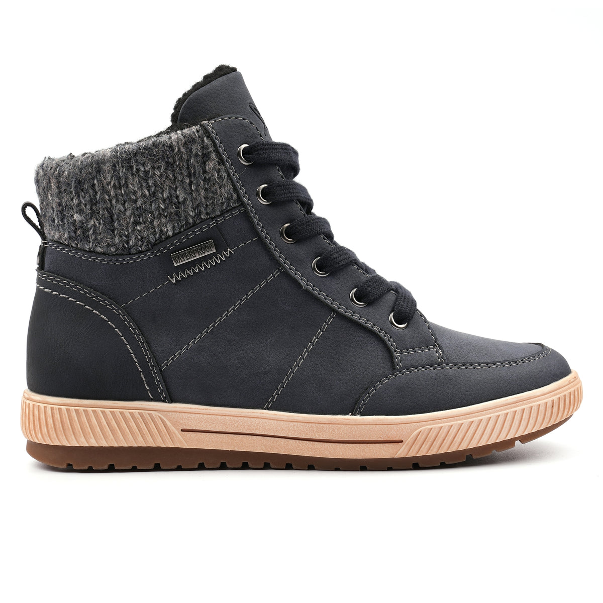 Finley Navy Waterproof Ankle Boot