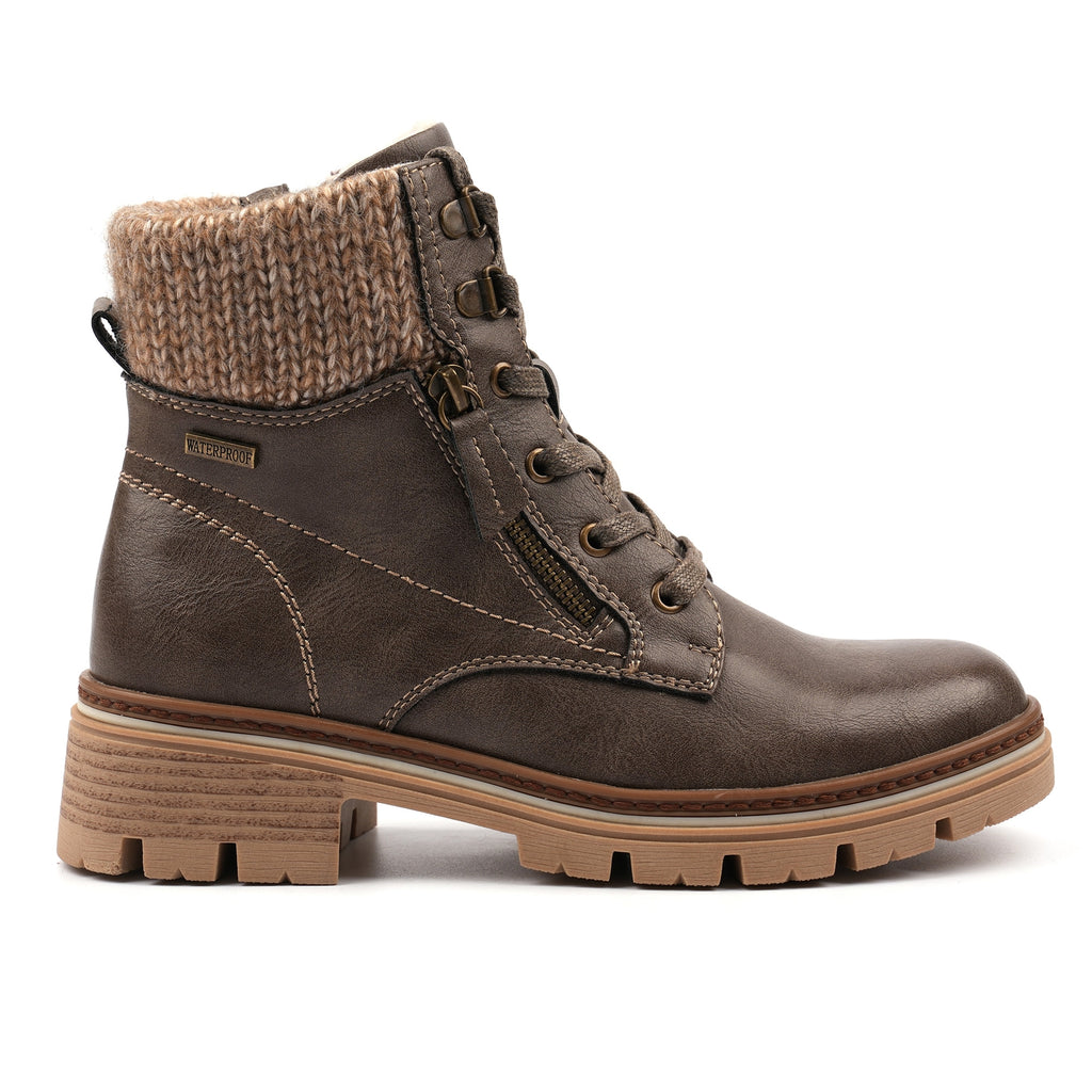 Chantelle Taupe Waterproof Ankle Boot