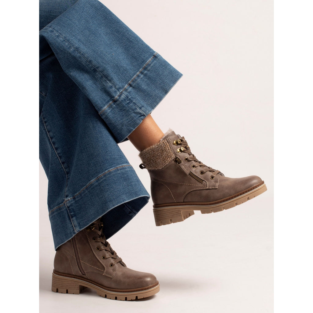 Chantelle Taupe Waterproof Ankle Boot