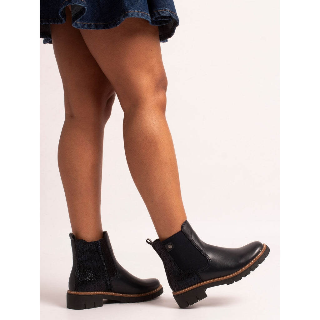 Bernadette Navy Ankle Boot