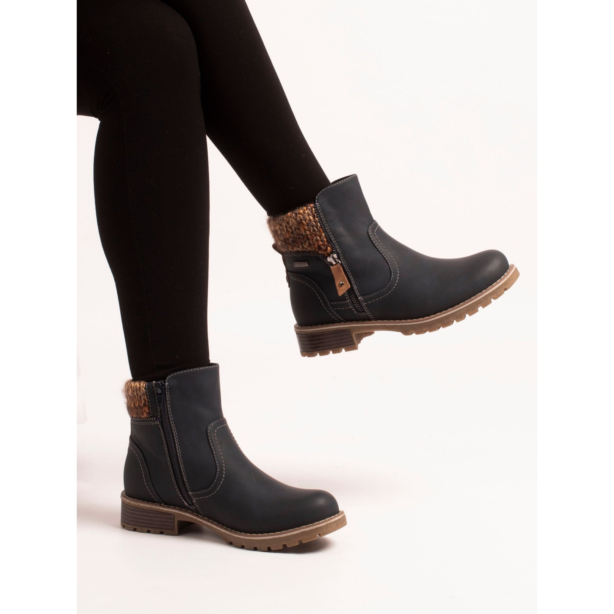 Breeze Navy Waterproof Ankle Boot