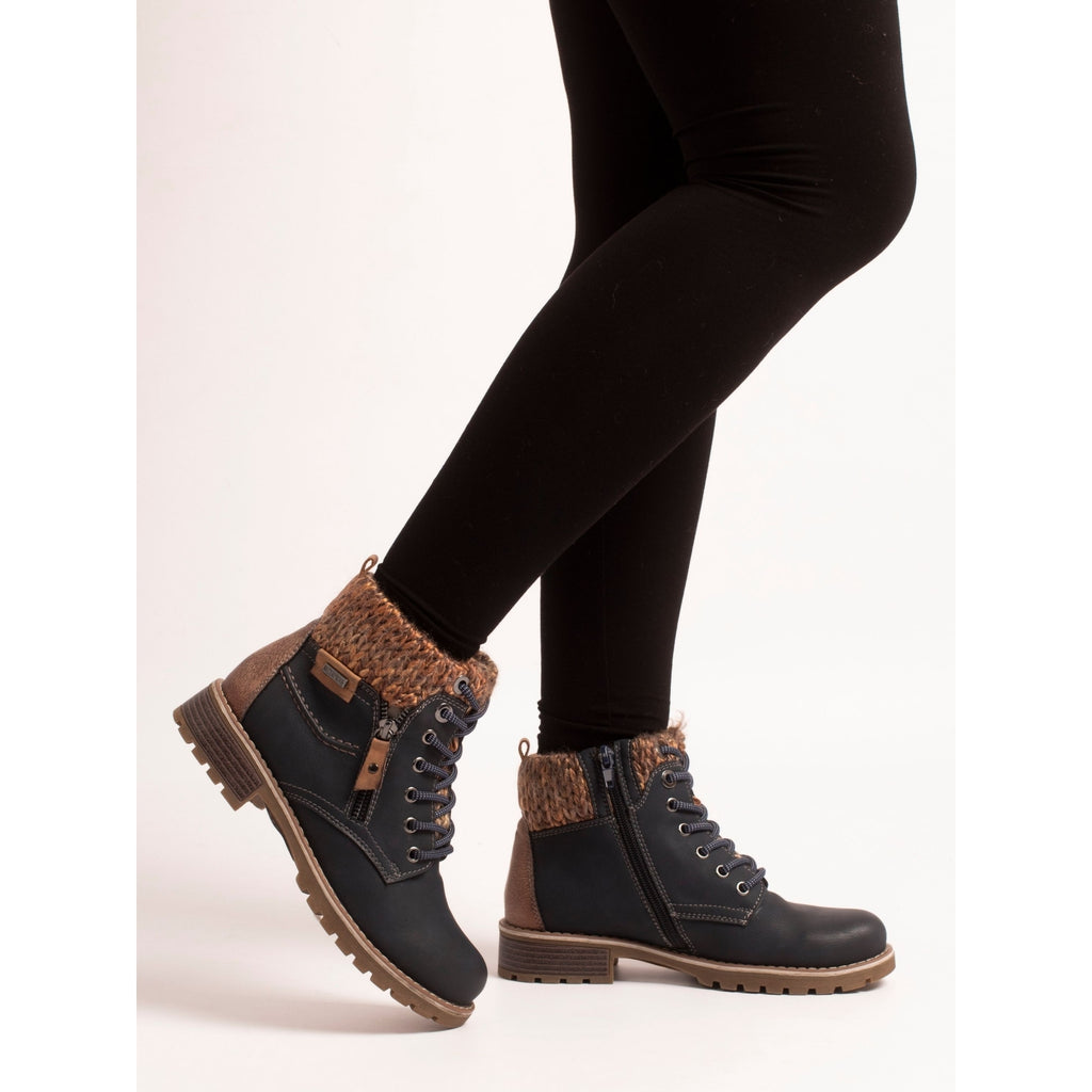 Millie Navy Waterproof Boot