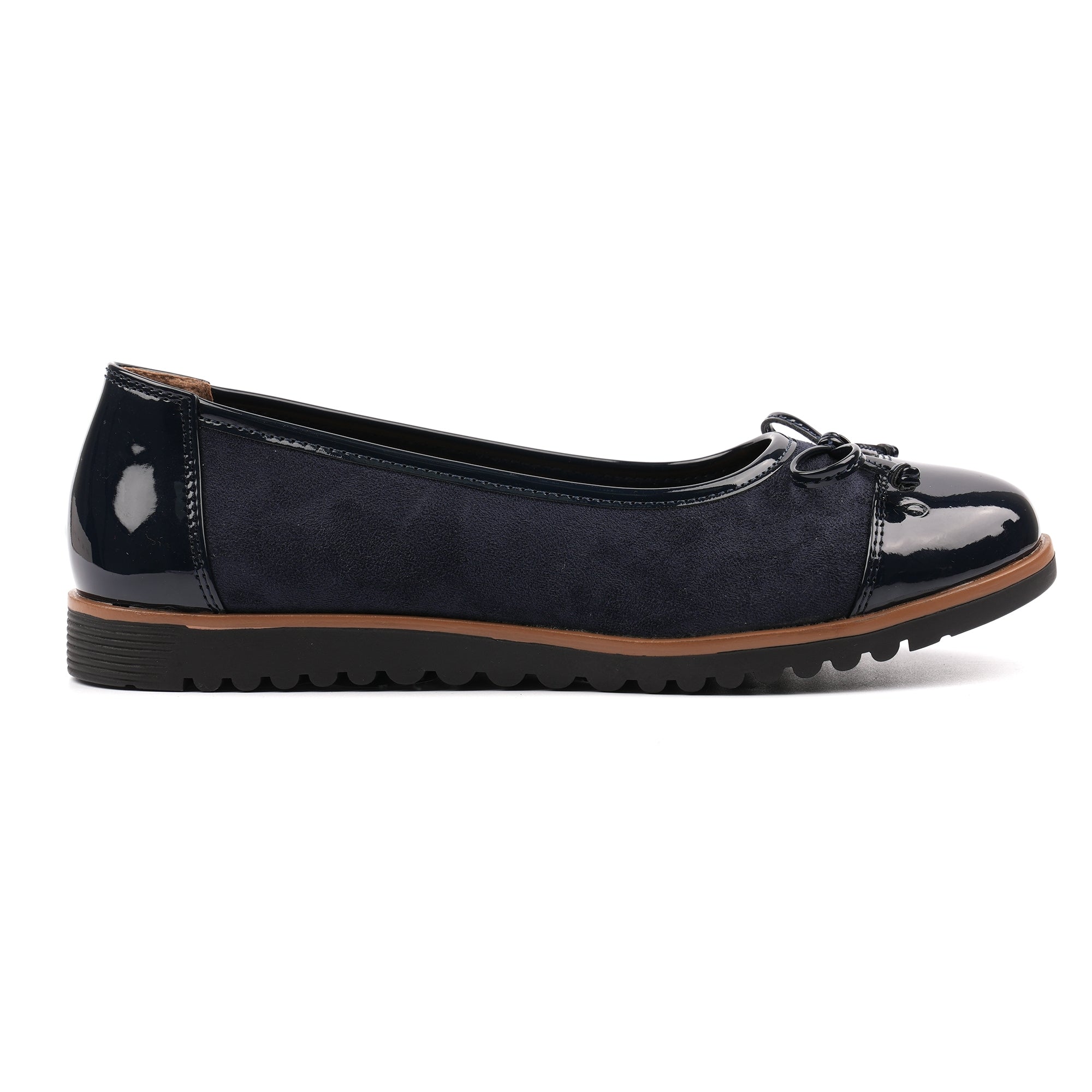 Lydia Navy Patent Shoe