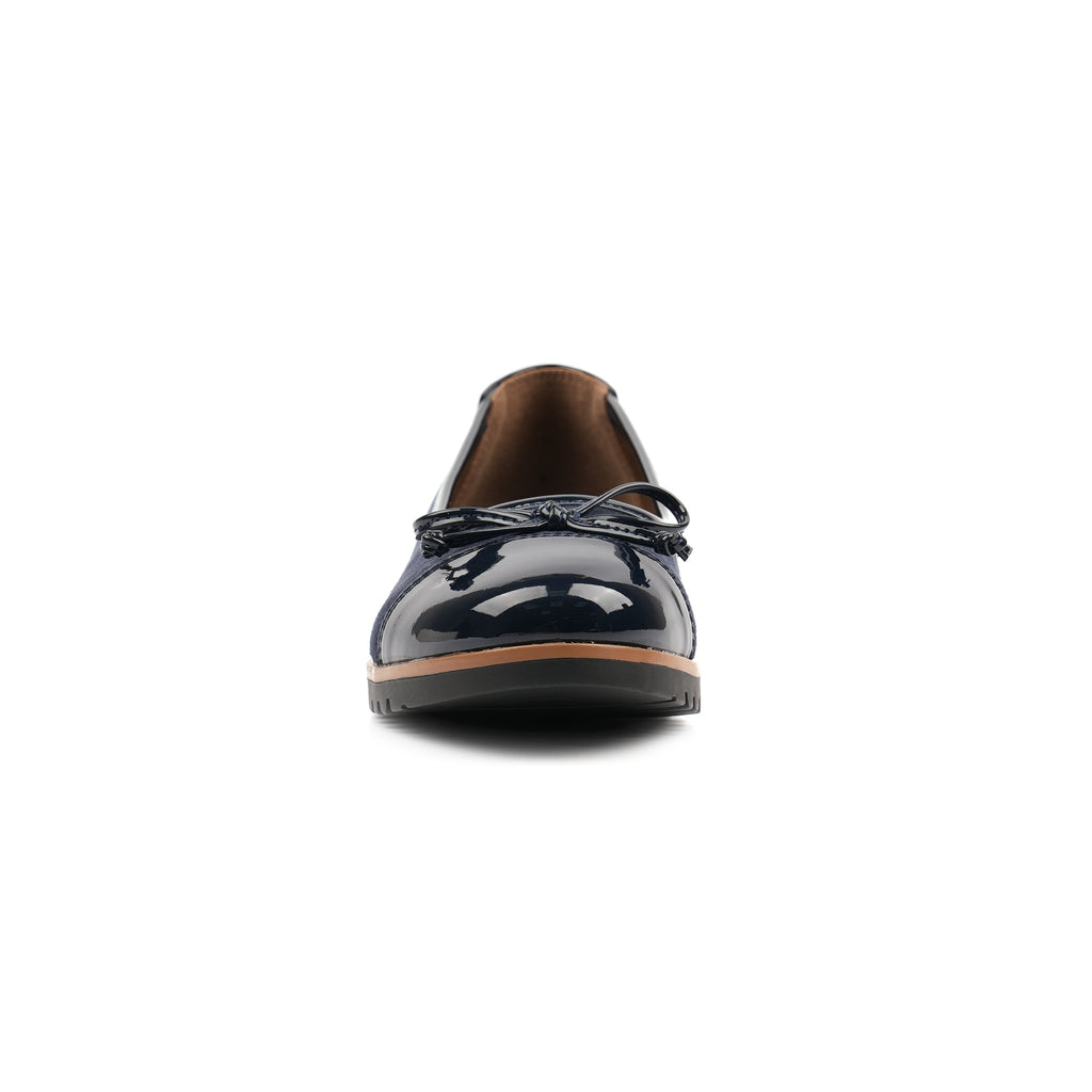 Lydia Navy Patent Shoe