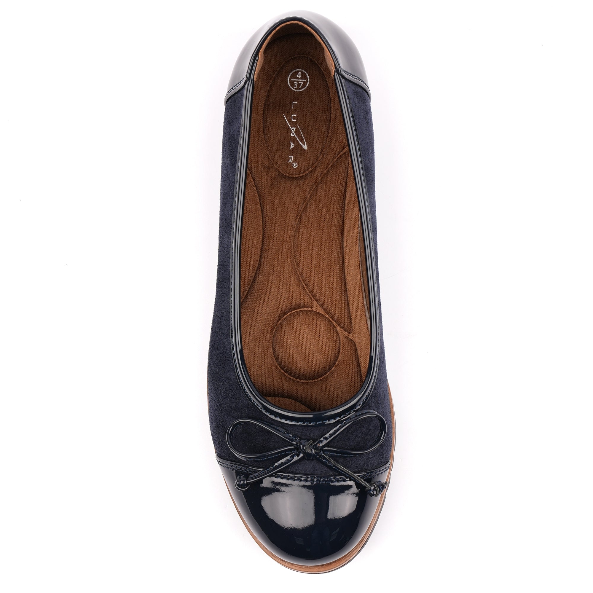 Lydia Navy Patent Shoe