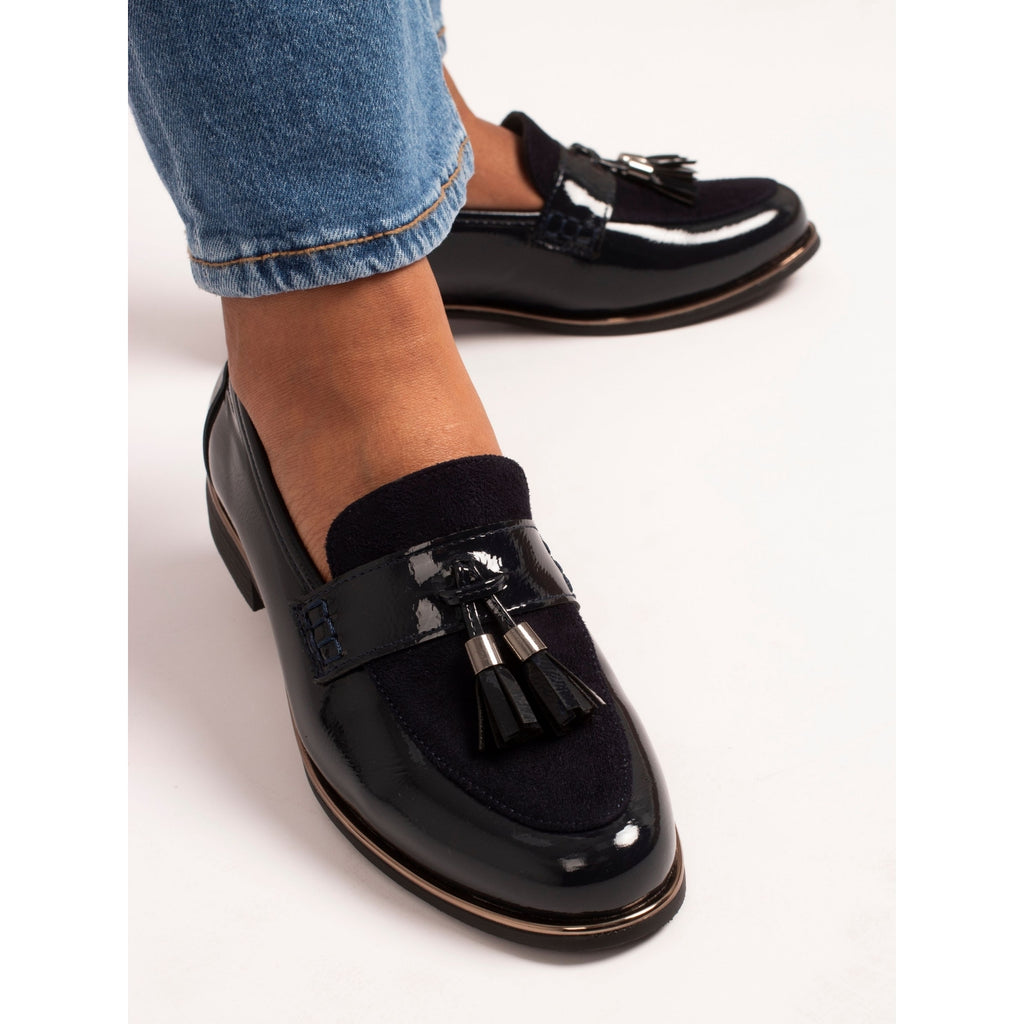 Nadia Navy Patent Shoe
