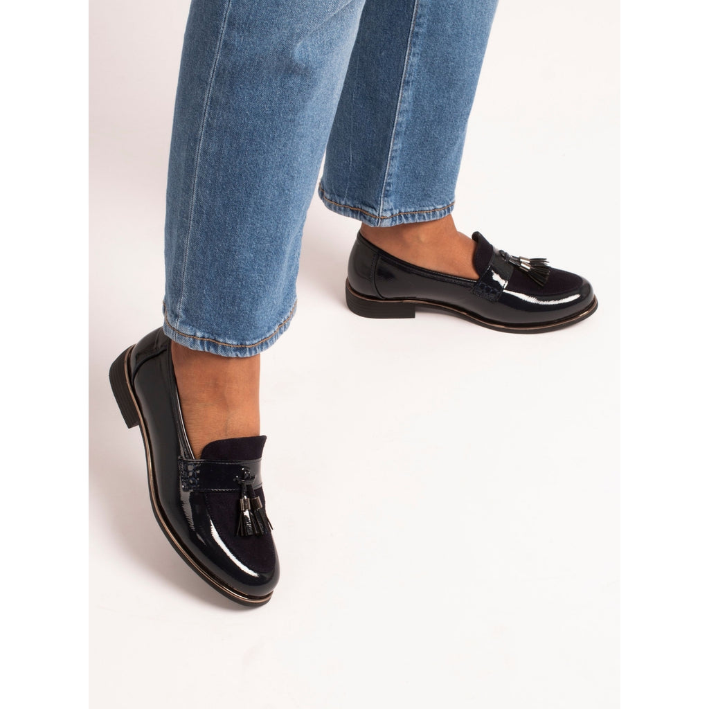 Nadia Navy Patent Shoe