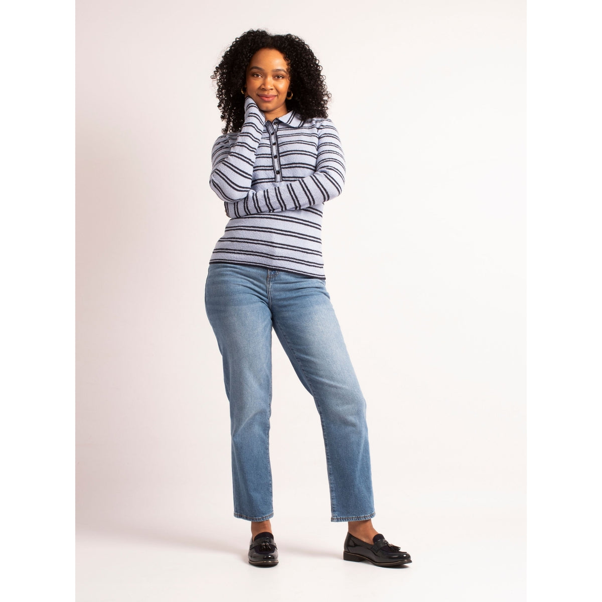 Nadia Navy Patent Shoe