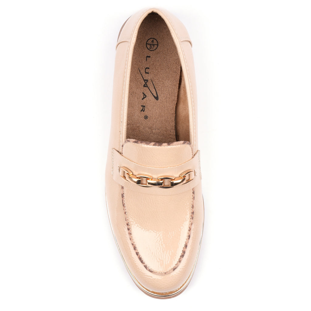 Mylee Beige Patent Shoe