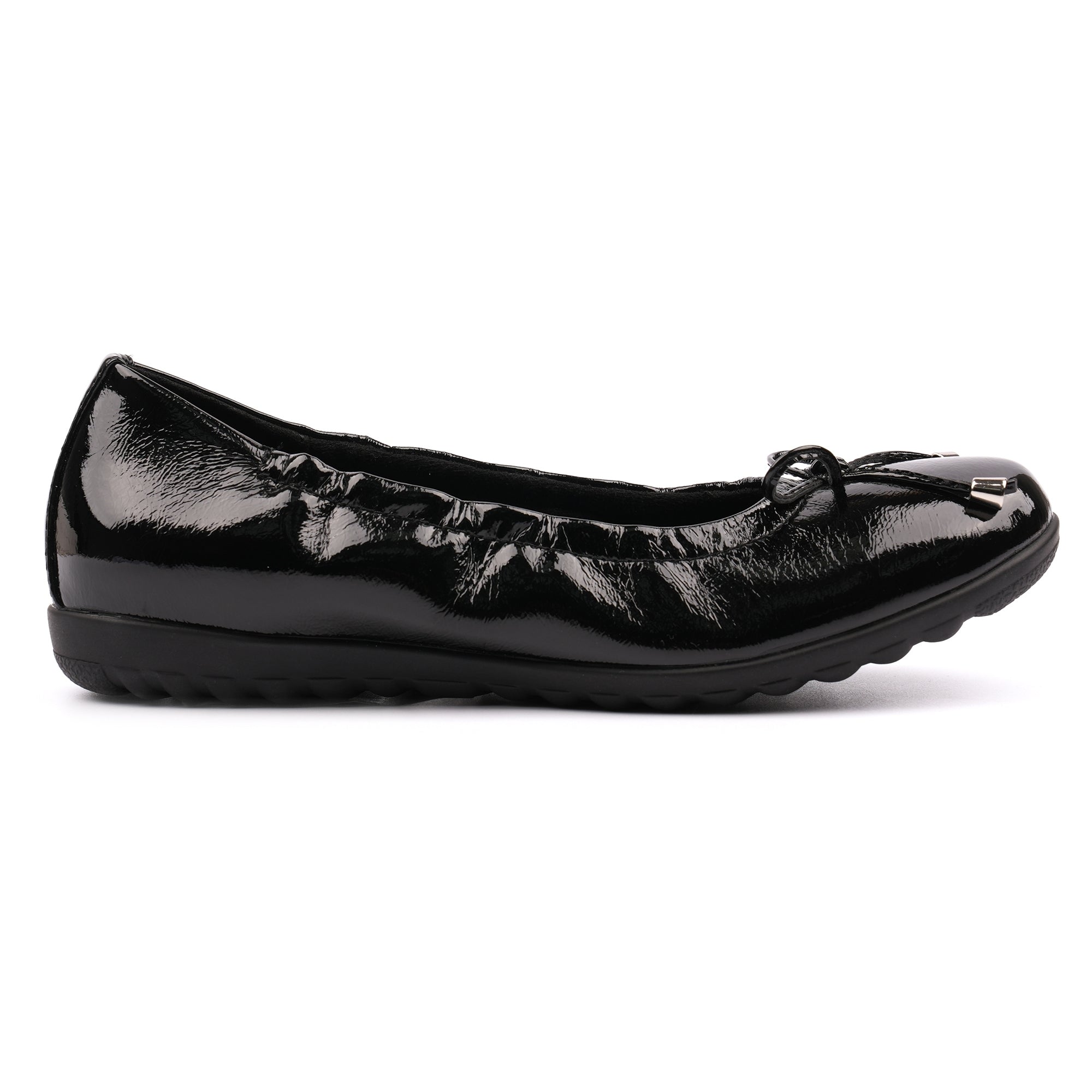 Brittney Black Patent Shoe